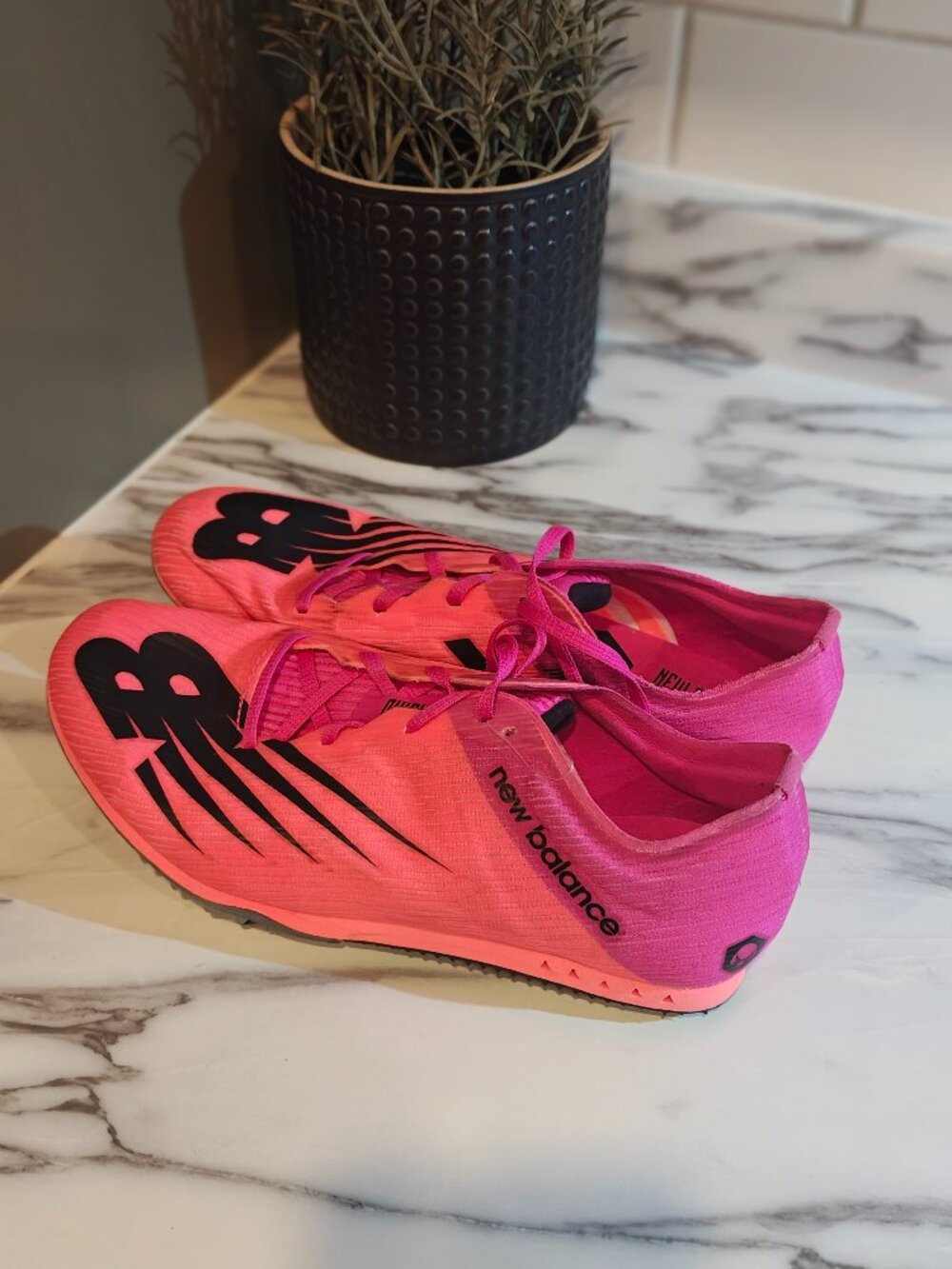 New Balance MD500v7 Women's Track Spikes Size 7 – Pink/Red Racing - Picture 7 of 11